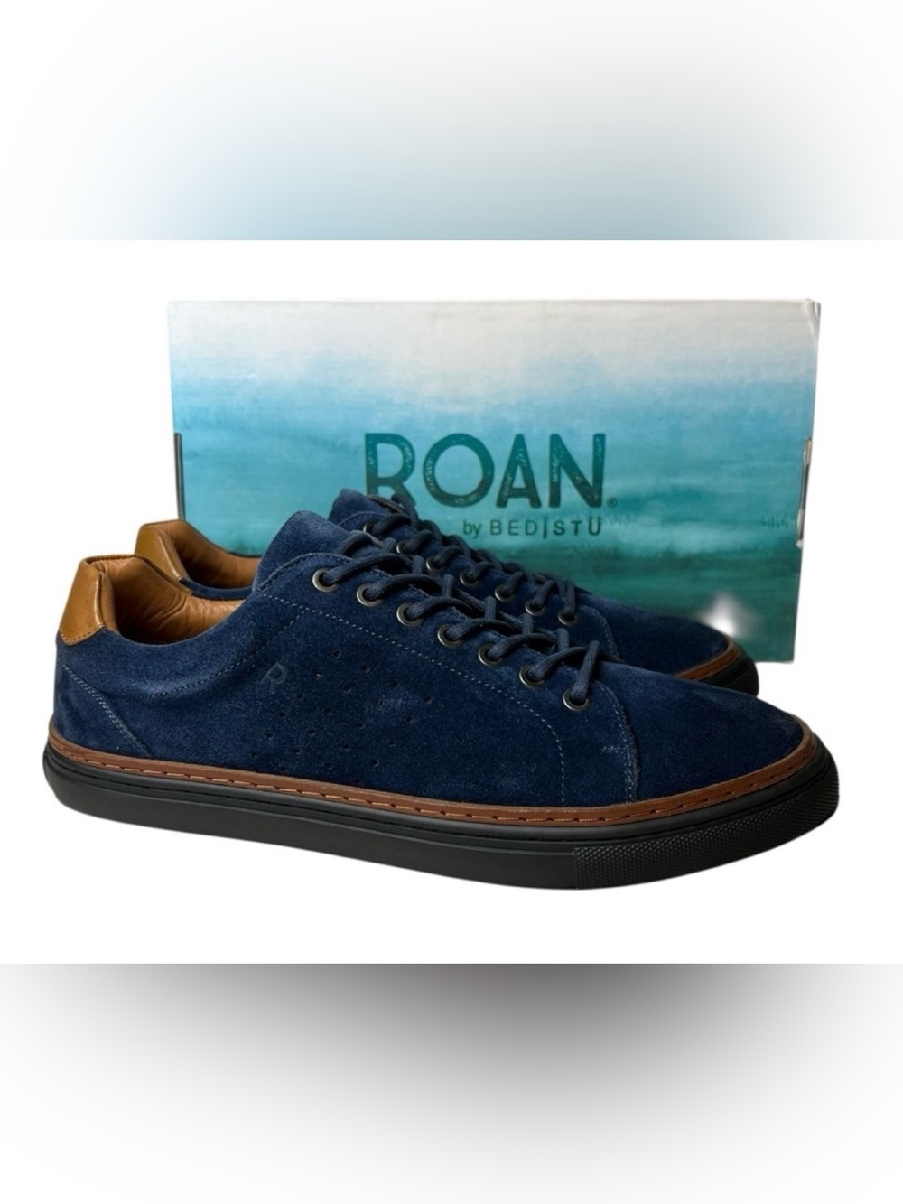 Roan by Bedstu NIB Men’s Navy Blue Suede Size 10 Albright Lace Up Oxford Shoes